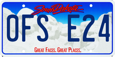 SD license plate 0FSE24