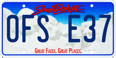 SD license plate 0FSE37