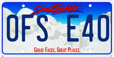 SD license plate 0FSE40