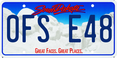 SD license plate 0FSE48