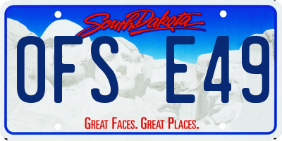 SD license plate 0FSE49