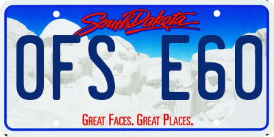 SD license plate 0FSE60