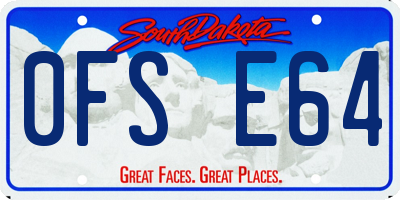 SD license plate 0FSE64
