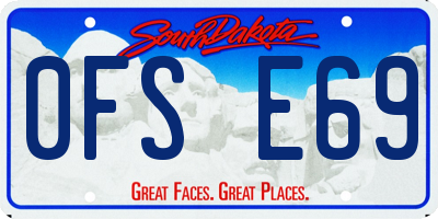 SD license plate 0FSE69