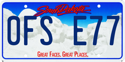 SD license plate 0FSE77