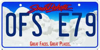 SD license plate 0FSE79