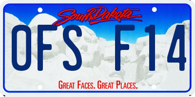 SD license plate 0FSF14
