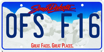 SD license plate 0FSF16