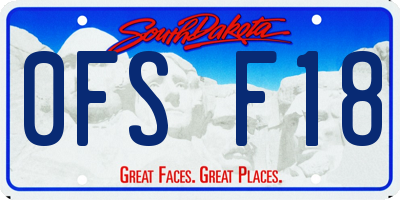 SD license plate 0FSF18