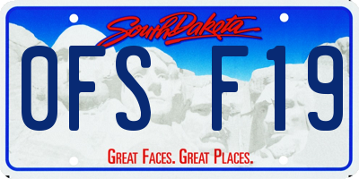 SD license plate 0FSF19