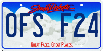 SD license plate 0FSF24