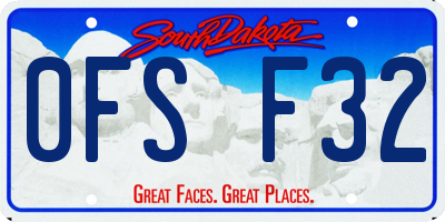 SD license plate 0FSF32