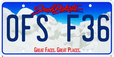 SD license plate 0FSF36