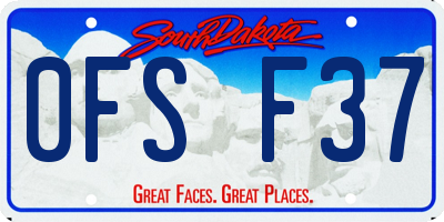 SD license plate 0FSF37