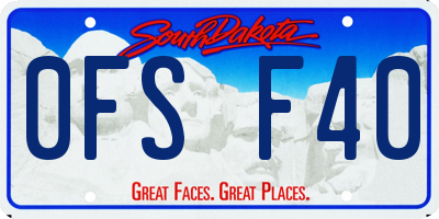 SD license plate 0FSF40