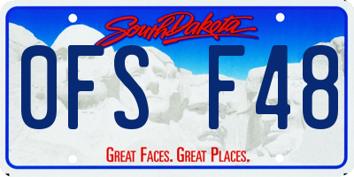 SD license plate 0FSF48