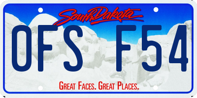 SD license plate 0FSF54