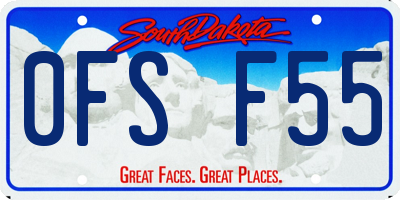 SD license plate 0FSF55