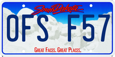 SD license plate 0FSF57