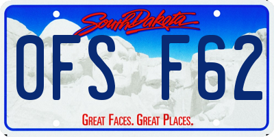 SD license plate 0FSF62