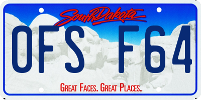 SD license plate 0FSF64