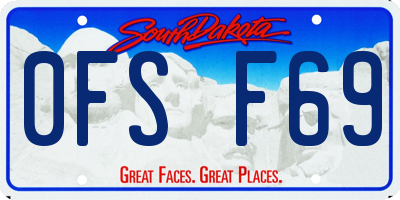 SD license plate 0FSF69