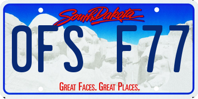 SD license plate 0FSF77