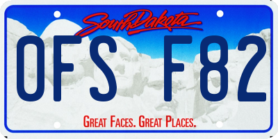 SD license plate 0FSF82