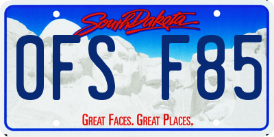SD license plate 0FSF85