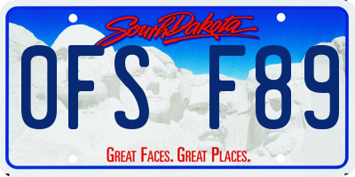 SD license plate 0FSF89