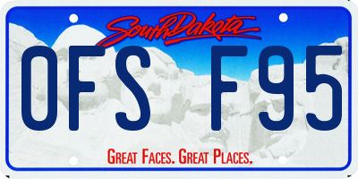 SD license plate 0FSF95