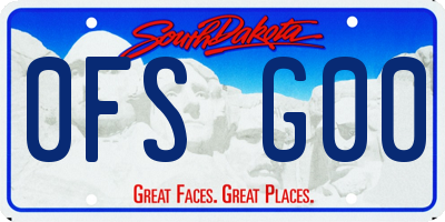 SD license plate 0FSG00