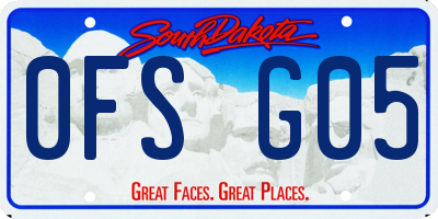 SD license plate 0FSG05