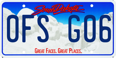 SD license plate 0FSG06