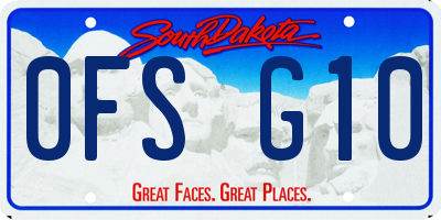 SD license plate 0FSG10