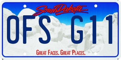 SD license plate 0FSG11