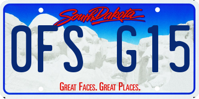 SD license plate 0FSG15