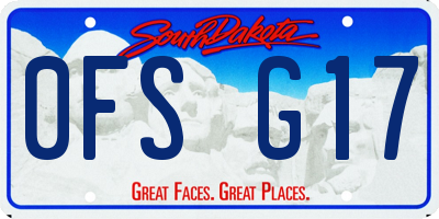 SD license plate 0FSG17