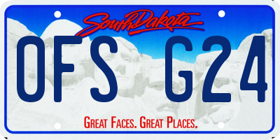 SD license plate 0FSG24