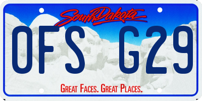 SD license plate 0FSG29