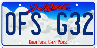 SD license plate 0FSG32