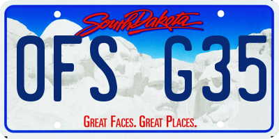 SD license plate 0FSG35