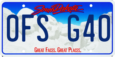 SD license plate 0FSG40