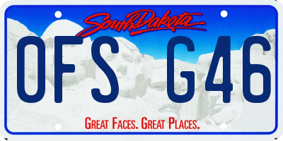 SD license plate 0FSG46