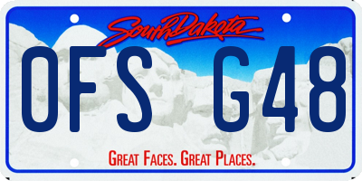 SD license plate 0FSG48