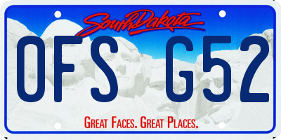 SD license plate 0FSG52
