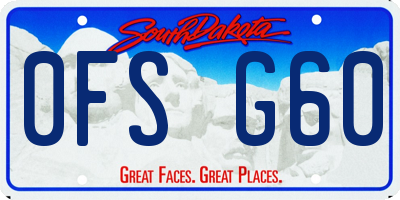 SD license plate 0FSG60