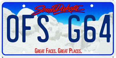SD license plate 0FSG64