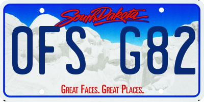 SD license plate 0FSG82