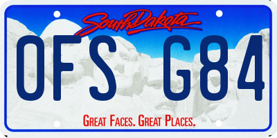 SD license plate 0FSG84